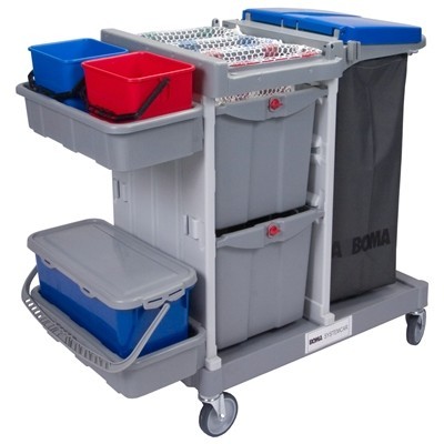 700301: SystemCar 1350 DL - met standaard wielen en lades met slot/sleutel