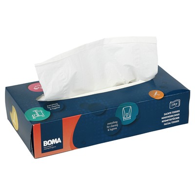 783085: Facial Tissue - zuiver tissue - 2 laags - 21 x 21 cm - 100 stuks