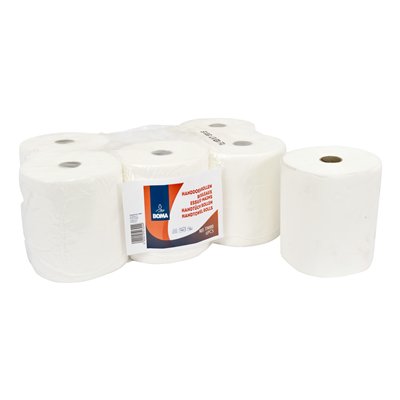 775915: Handdoekrol - zuiver tissue - 3-laags - 100 m x 20 cm - WIT - 6 rollen