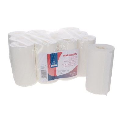 774729: Mini Centerfeed Multirol - zuiver tissue - 2 laags - 60 m x 20 cm - WIT - 12 rollen
