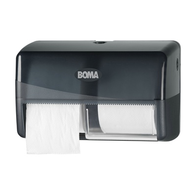 213200: Absynth toiletroldispenser classic duobox - ZWART