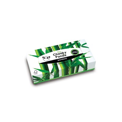 783085: Facial Tissue - bamboe tissue - 3 laags - 19,5 x 18,5 cm - 12 x doosje 80 stuks - Cheeky Panda