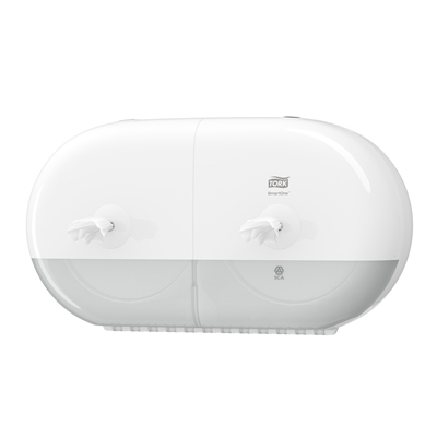 770000: Tork SmartOne Mini Twin toiletpapier dispenser - WIT - 682000