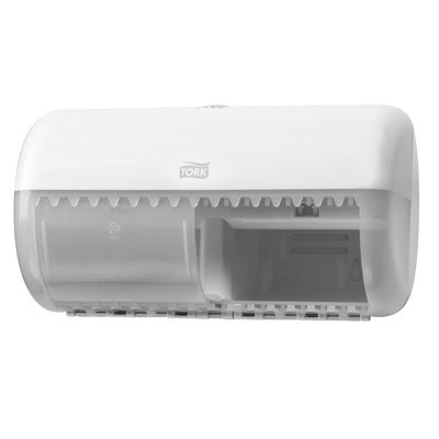 770000: Tork Duo Toiletpapier dispenser - WIT - 557000<br />