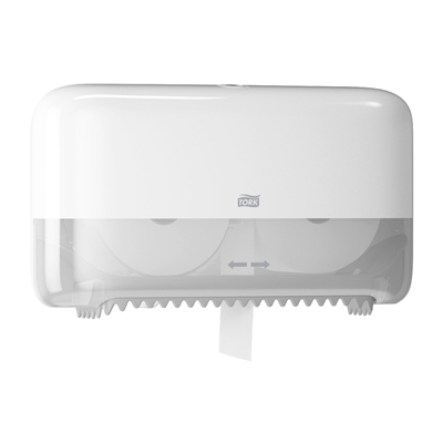 770000: Tork Twin Mid-size hulsloos Toiletpapier dispenser - WIT - 558040